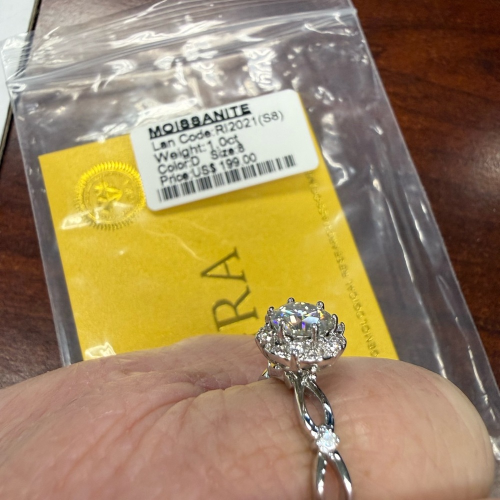 Moissanite Silver Ring